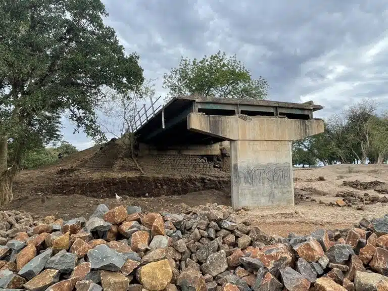 Bridge damage following Cyclone Freddy.